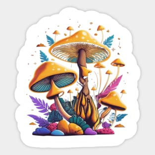 Mushrooms Bringing Joy Sticker